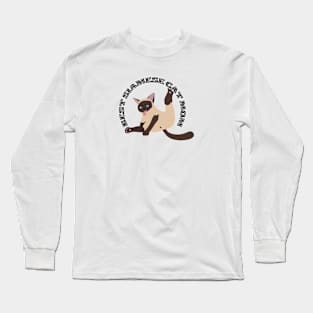 best siamese cat mom Long Sleeve T-Shirt